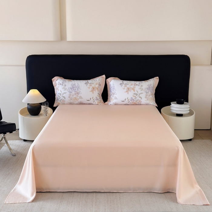 91家纺网 家纺一手货源 找家纺 梵克保罗 2026新款简约莱赛尔夏被夏凉被空调被四件套 雾粉花信