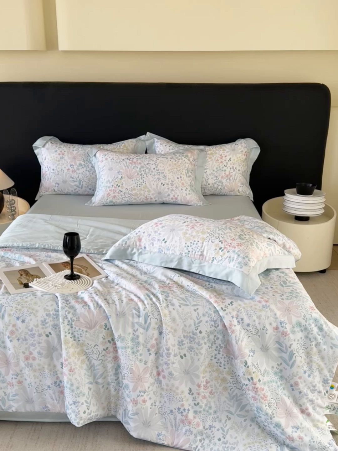 91家纺网 家纺一手货源 找家纺 梵克保罗 2026新款简约莱赛尔夏被夏凉被空调被四件套 星丛