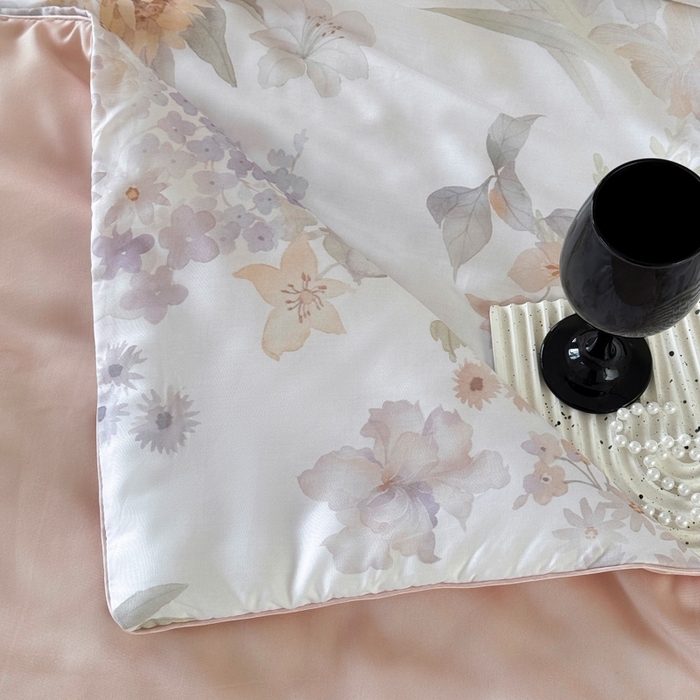 91家纺网 家纺一手货源 找家纺 梵克保罗 2026新款简约莱赛尔夏被夏凉被空调被 雾粉花信