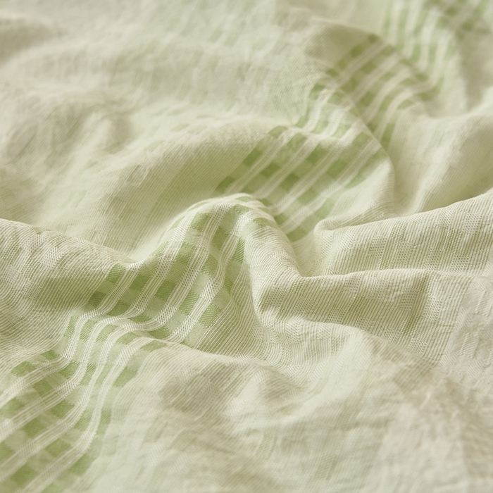 91家纺网 家纺一手货源 找家纺 （总）简如 2026新款色织提花新疆棉花夏凉被四件套-织雅系列