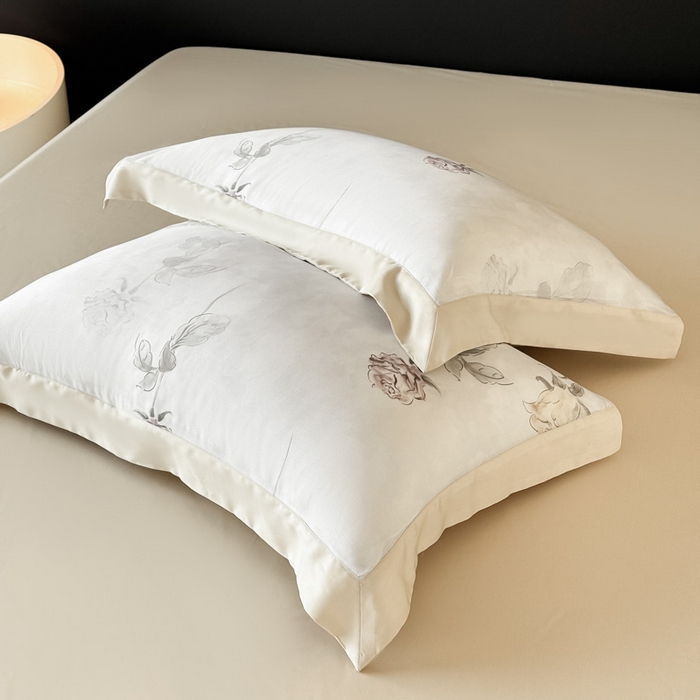 91家纺网 家纺一手货源 找家纺 梵克保罗 2026新款莱赛尔单枕套枕套单件单品枕套 玫瑰絮语