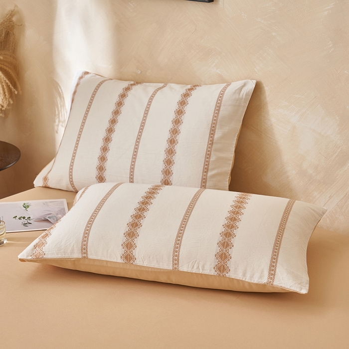 91家纺网 家纺一手货源 找家纺 简如 2026新款里外全棉色织提花新疆棉花夏凉被四件套详-简条系列 简条-米驼