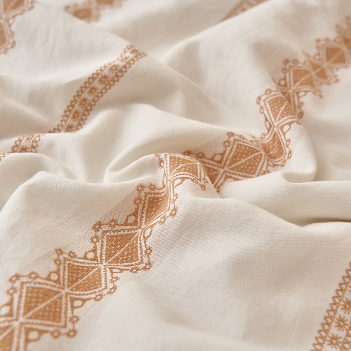 91家纺网 家纺一手货源 找家纺 简如 2026新款里外全棉色织提花新疆棉花夏凉被四件套详-简条系列 简条-米驼