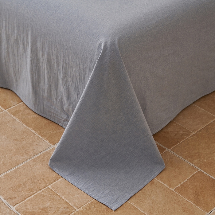 91家纺网 家纺一手货源 找家纺 简如 2026新款里外全棉色织提花新疆棉花夏凉被四件套详-简条系列 千鸟格-蓝