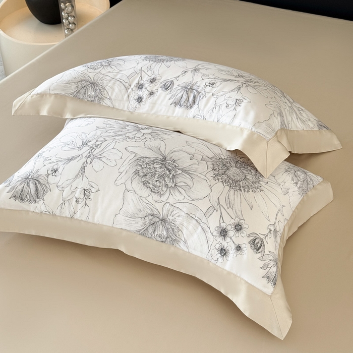 91家纺网 家纺一手货源 找家纺 梵克保罗 2026新款莱赛尔单枕套枕套单件单品枕套 墨染疏芳