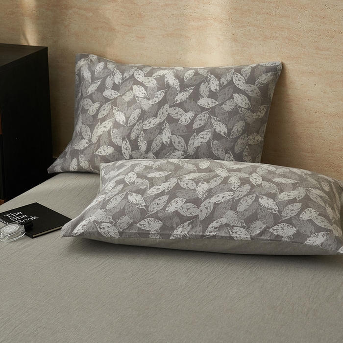 91家纺网 家纺一手货源 找家纺 简如 2026新款全棉60提花里外纯棉棉花夏凉被四件套 层林尽染-灰