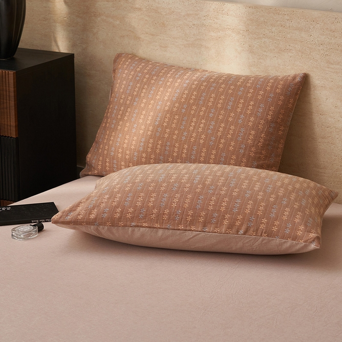 91家纺网 家纺一手货源 找家纺 简如 2026新款全棉60提花里外纯棉棉花夏凉被四件套 慧荣-驼米