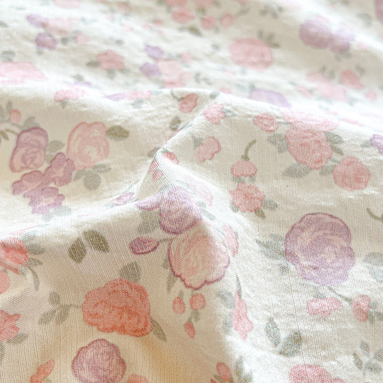 91家纺网 家纺一手货源 找家纺 川悦生活 【提供买家秀】2026新款云感双层纱木棉学生床笠套件 香芋甜梦