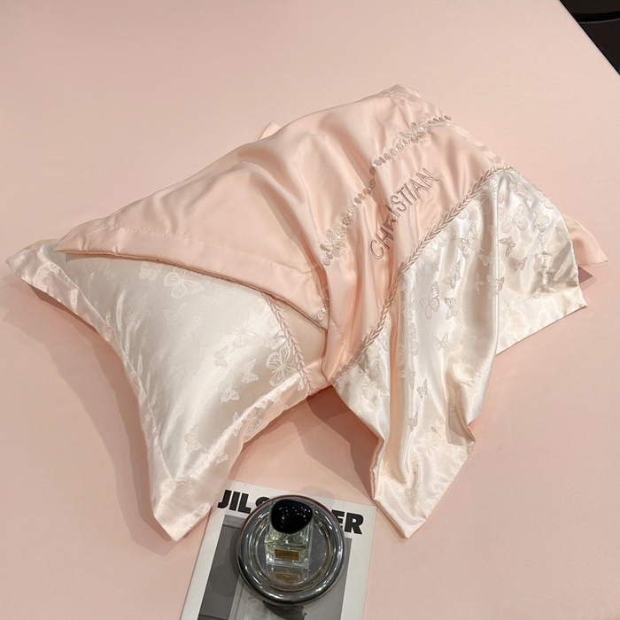 91家纺网 家纺一手货源 找家纺 金牛座家纺 2026新款水洗丝柔提花夏被空调被四件套 忆夏-浅粉