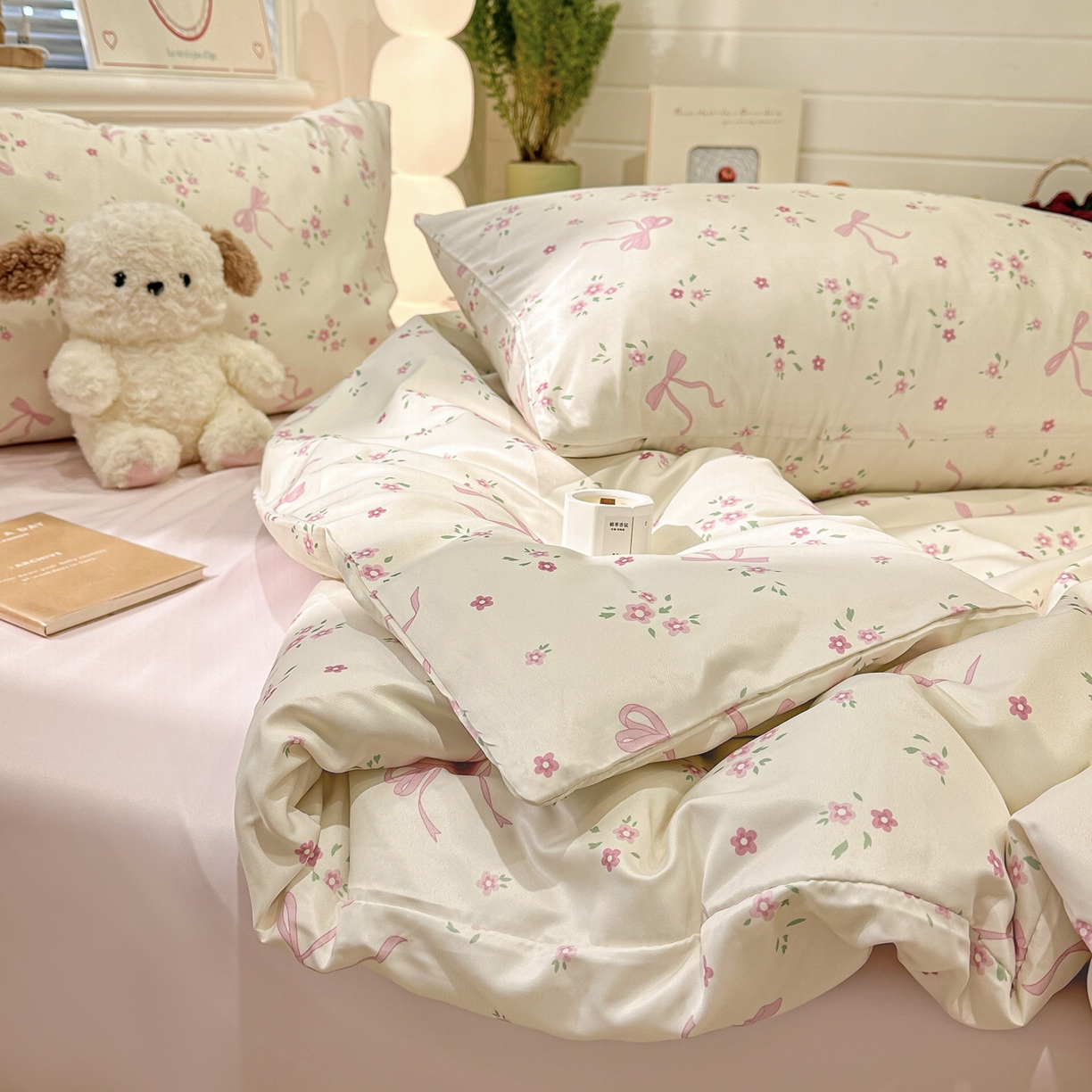 91家纺网 家纺一手货源 找家纺 （总）老K (原美阁） 2026新款夏季冰丝四件套印花简约水洗真丝单被套