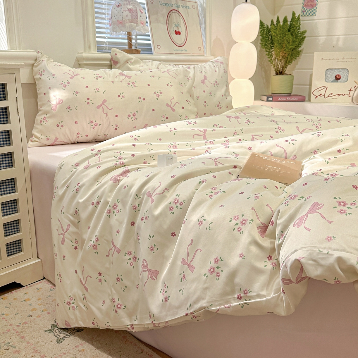 91家纺网 家纺一手货源 找家纺 （总）老K (原美阁） 2026新款夏季冰丝四件套印花简约水洗真丝单被套