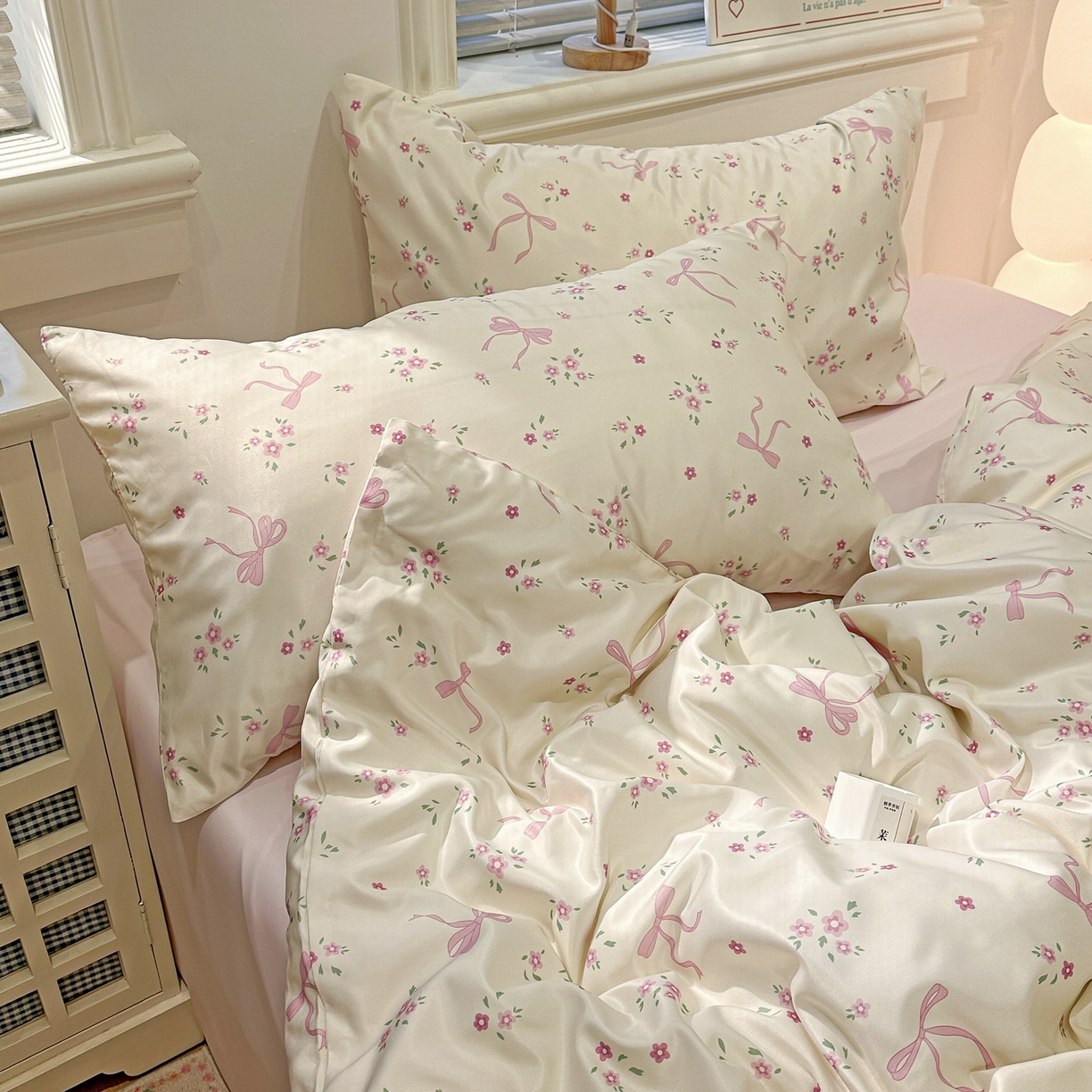 91家纺网 家纺一手货源 找家纺 （总）老K (原美阁） 2026新款夏季冰丝四件套印花简约水洗真丝单被套