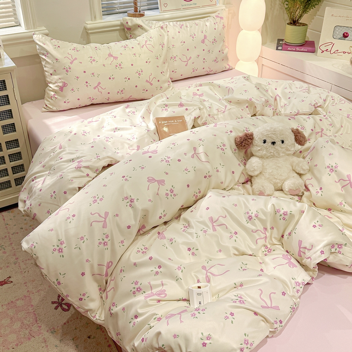 91家纺网 家纺一手货源 找家纺 （总）老K (原美阁） 2026新款夏季冰丝四件套印花简约水洗真丝单被套