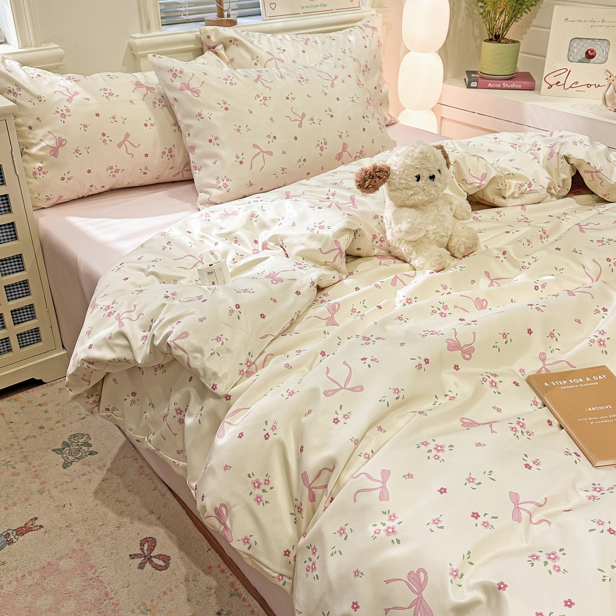 91家纺网 家纺一手货源 找家纺 （总）老K (原美阁） 2026新款夏季冰丝四件套印花简约水洗真丝单被套