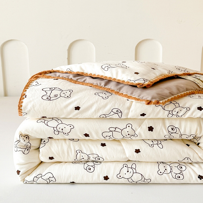 91家纺网 家纺一手货源 找家纺 （总）熙宴家纺 2026新款A类水洗双层纱100%新疆棉花印花夏被空调被夏凉被