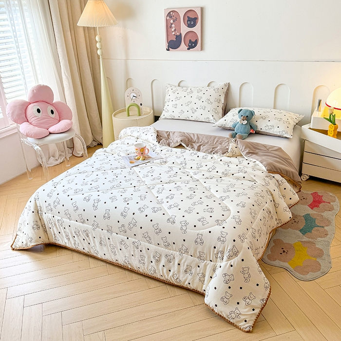 91家纺网 家纺一手货源 找家纺 （总）熙宴家纺 2026新款A类水洗双层纱100%新疆棉花印花夏被空调被夏凉被