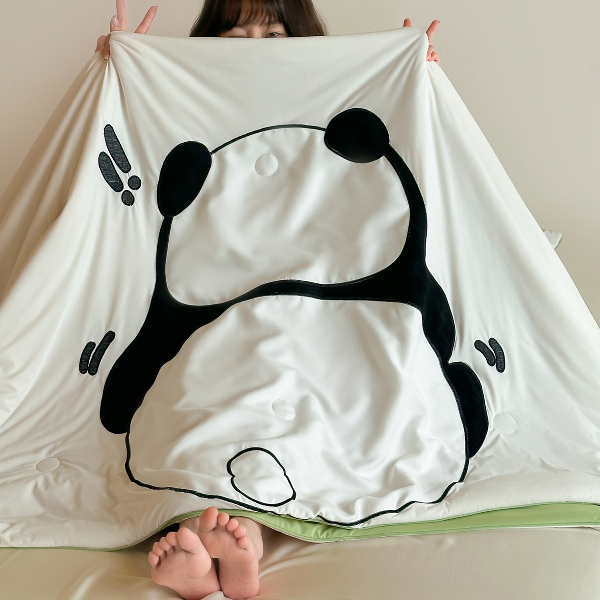 91家纺网 家纺一手货源 找家纺 （总）佳汐蓝家纺 2026新款大版贴布绣花霜呼吸-凉感被夏被夏凉被空调被