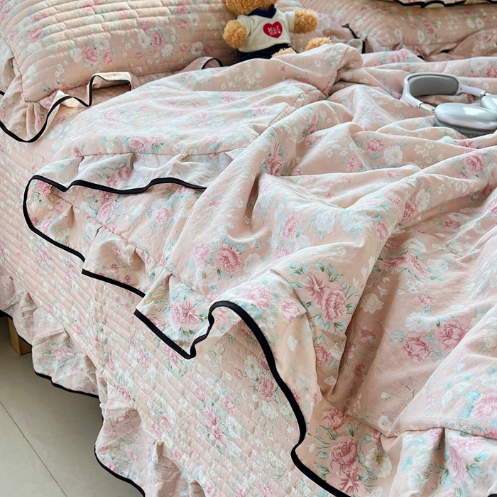 91家纺网 家纺一手货源 找家纺 （总）蝶帕家纺 2026新款云感双层纱床盖款夏被夏凉被空调被四件套