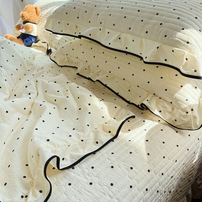 91家纺网 家纺一手货源 找家纺 蝶帕家纺 2026新款云感双层纱床盖款夏被夏凉被空调被四件套 简单爱