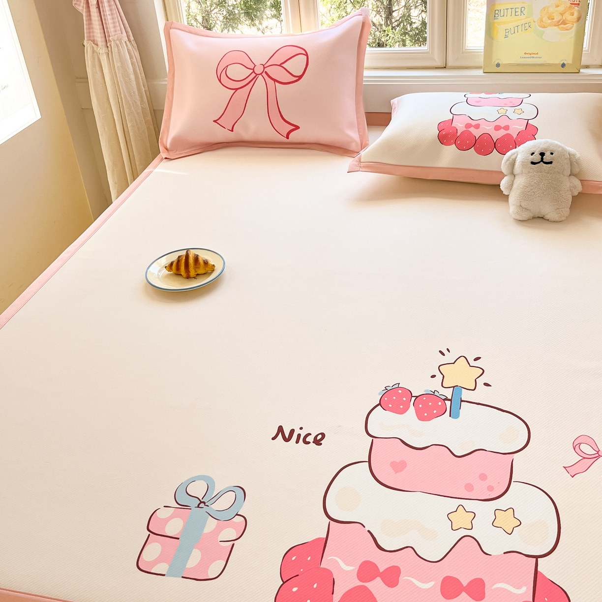 91家纺网 家纺一手货源 找家纺 （总）川悦生活 【提供买家秀】2026新款凉豆豆冰丝大阪卡通凉席