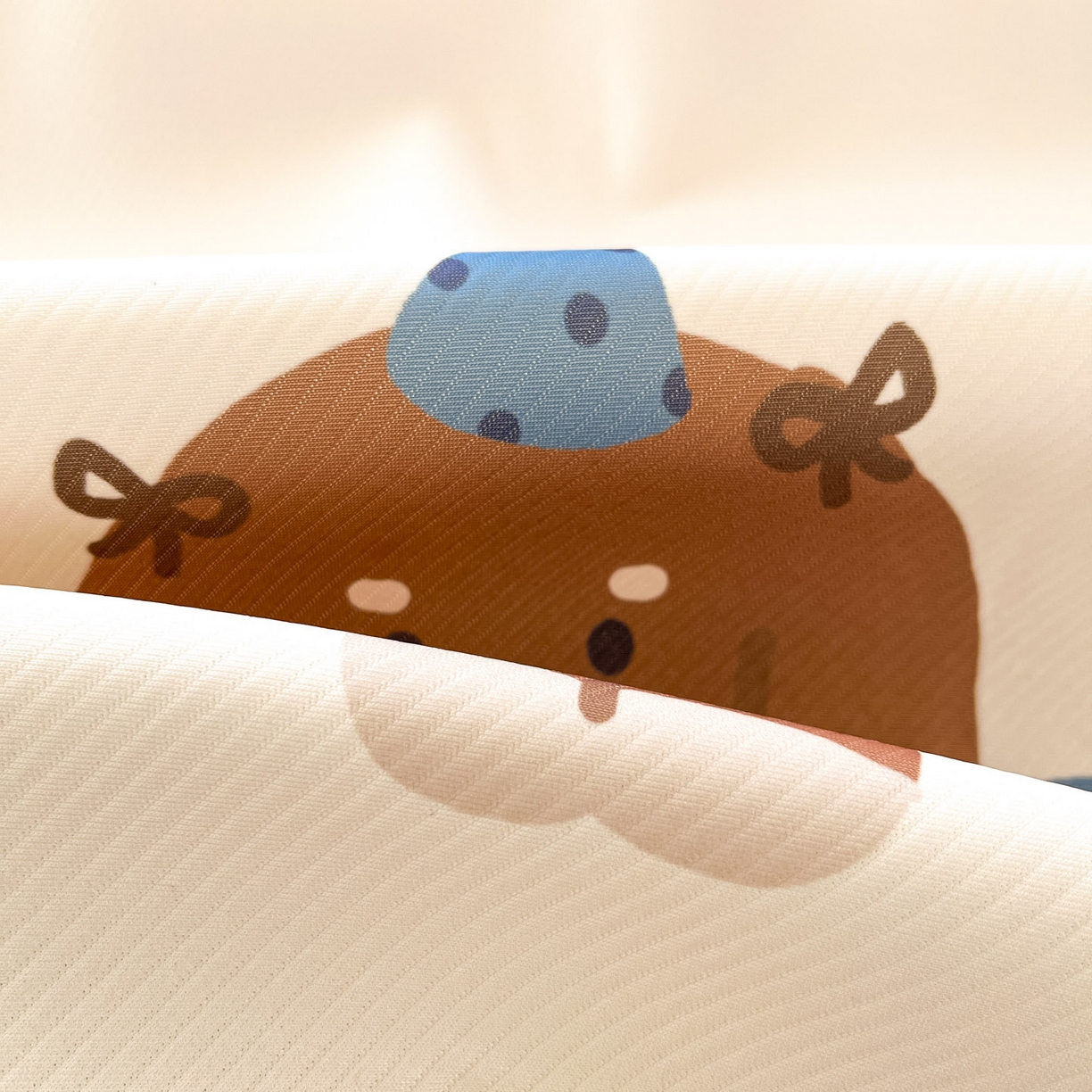 91家纺网 家纺一手货源 找家纺 川悦生活 【提供买家秀】2026新款凉豆豆冰丝大阪卡通凉席 咖啡小狗