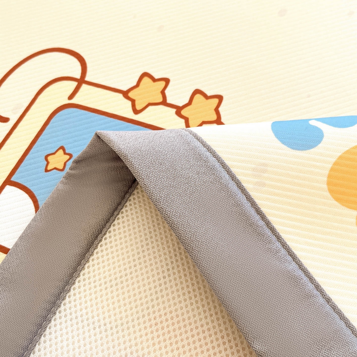 91家纺网 家纺一手货源 找家纺 川悦生活 【提供买家秀】2026新款凉豆豆冰丝大阪卡通凉席 亮星星