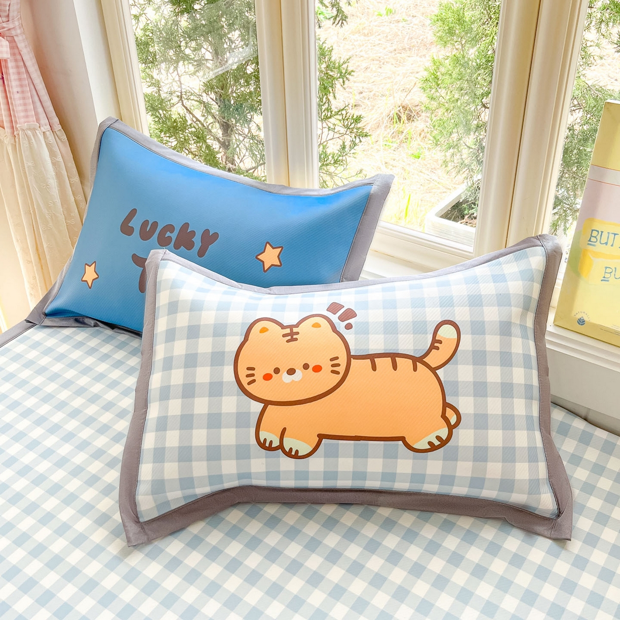 91家纺网 家纺一手货源 找家纺 川悦生活 【提供买家秀】2026新款凉豆豆冰丝大阪卡通凉席 萌萌小奶虎