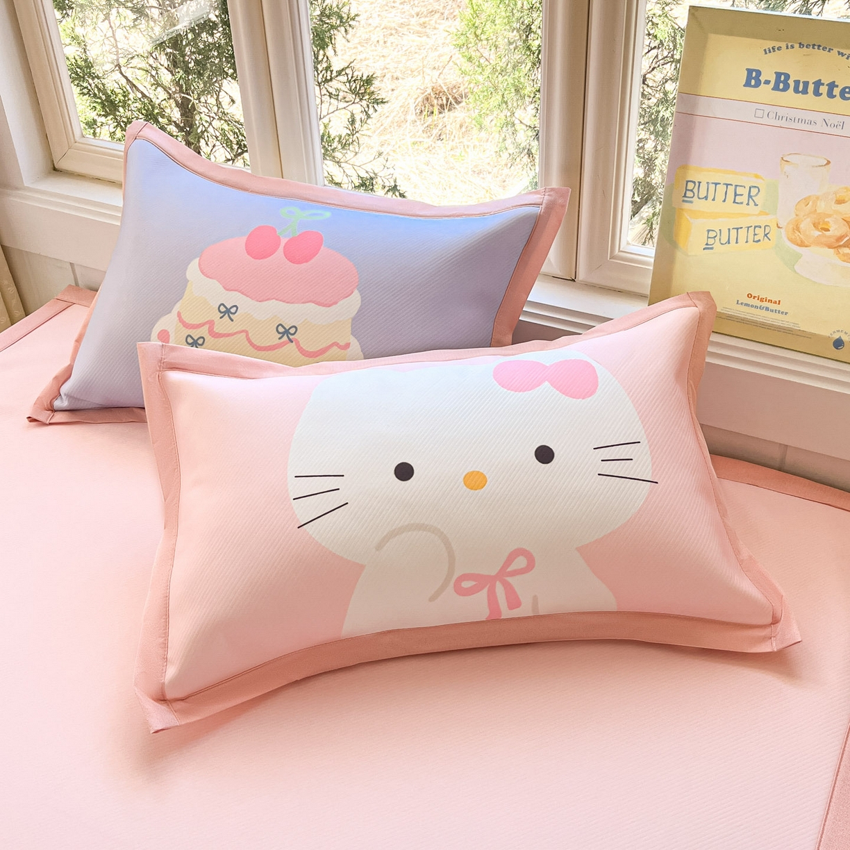 91家纺网 家纺一手货源 找家纺 川悦生活 【提供买家秀】2026新款凉豆豆冰丝大阪卡通凉席 软甜奶糕