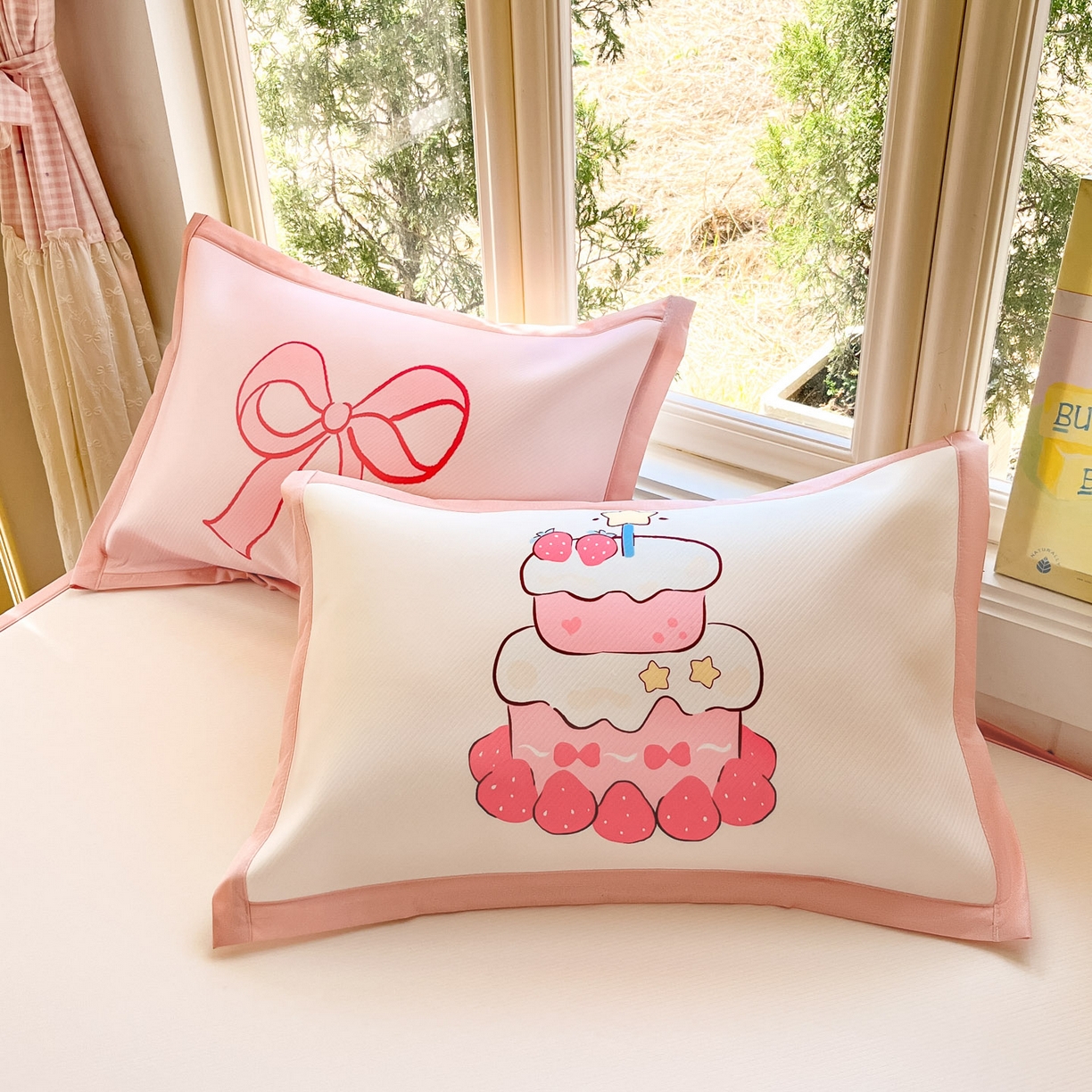 91家纺网 家纺一手货源 找家纺 川悦生活 【提供买家秀】2026新款凉豆豆冰丝大阪卡通凉席 草莓奶昔