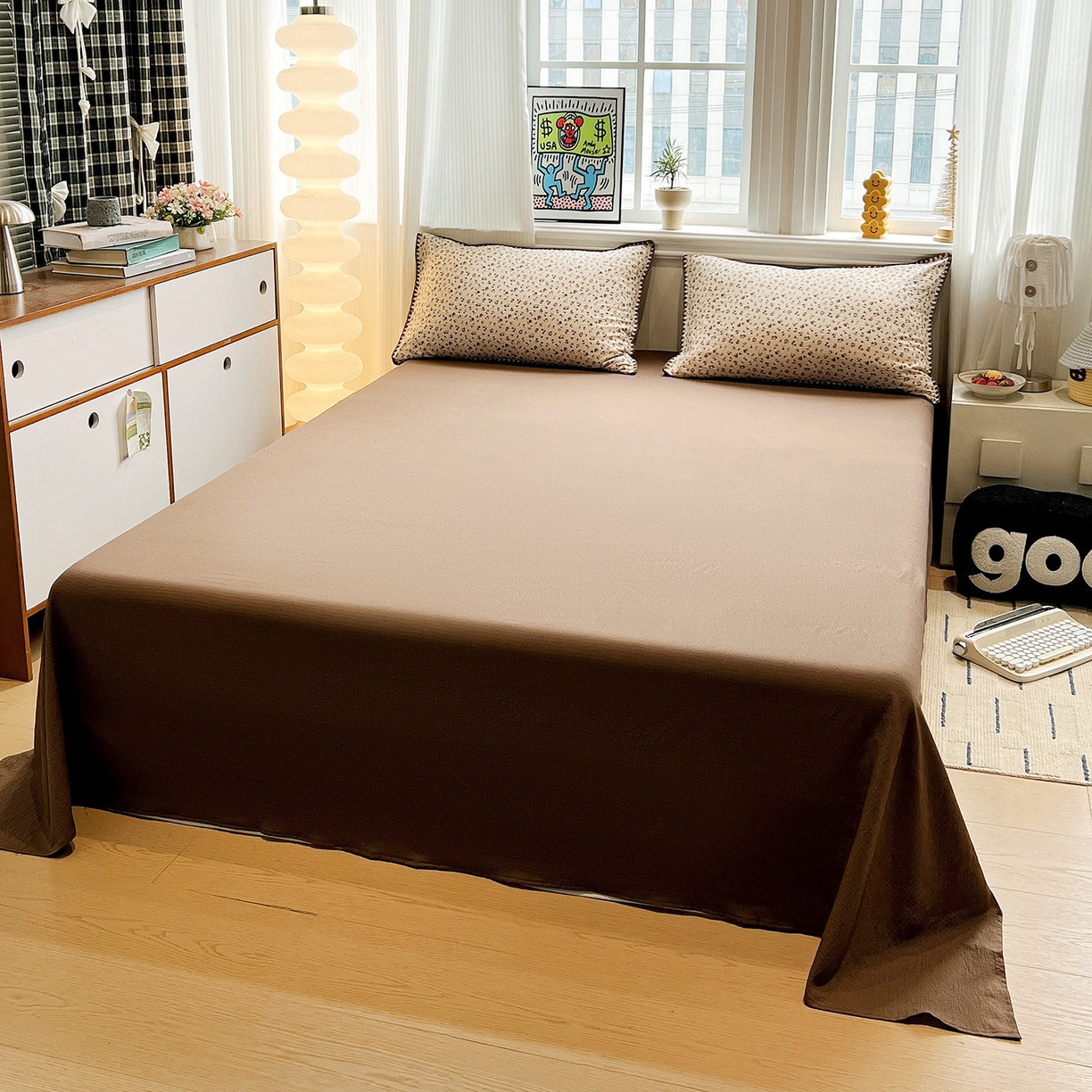 91家纺网 家纺一手货源 找家纺 （总）顾里家纺 2026新款春日碎花贝壳针泡芙棉四件套