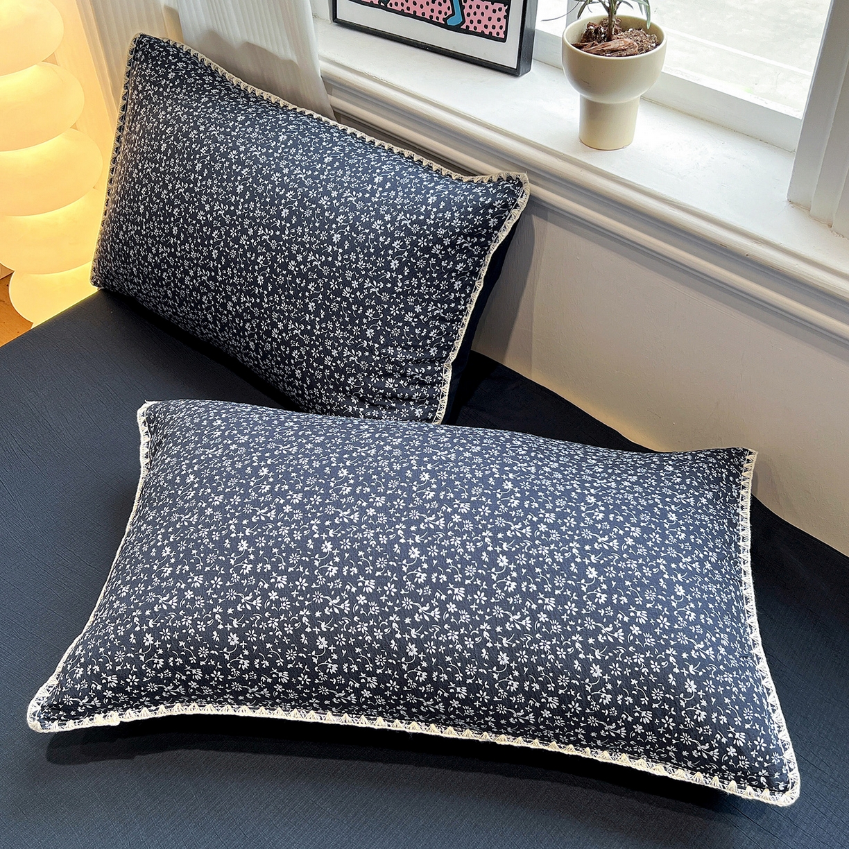 91家纺网 家纺一手货源 找家纺 顾里家纺 2026新款春日碎花贝壳针泡芙棉四件套 半勺春序