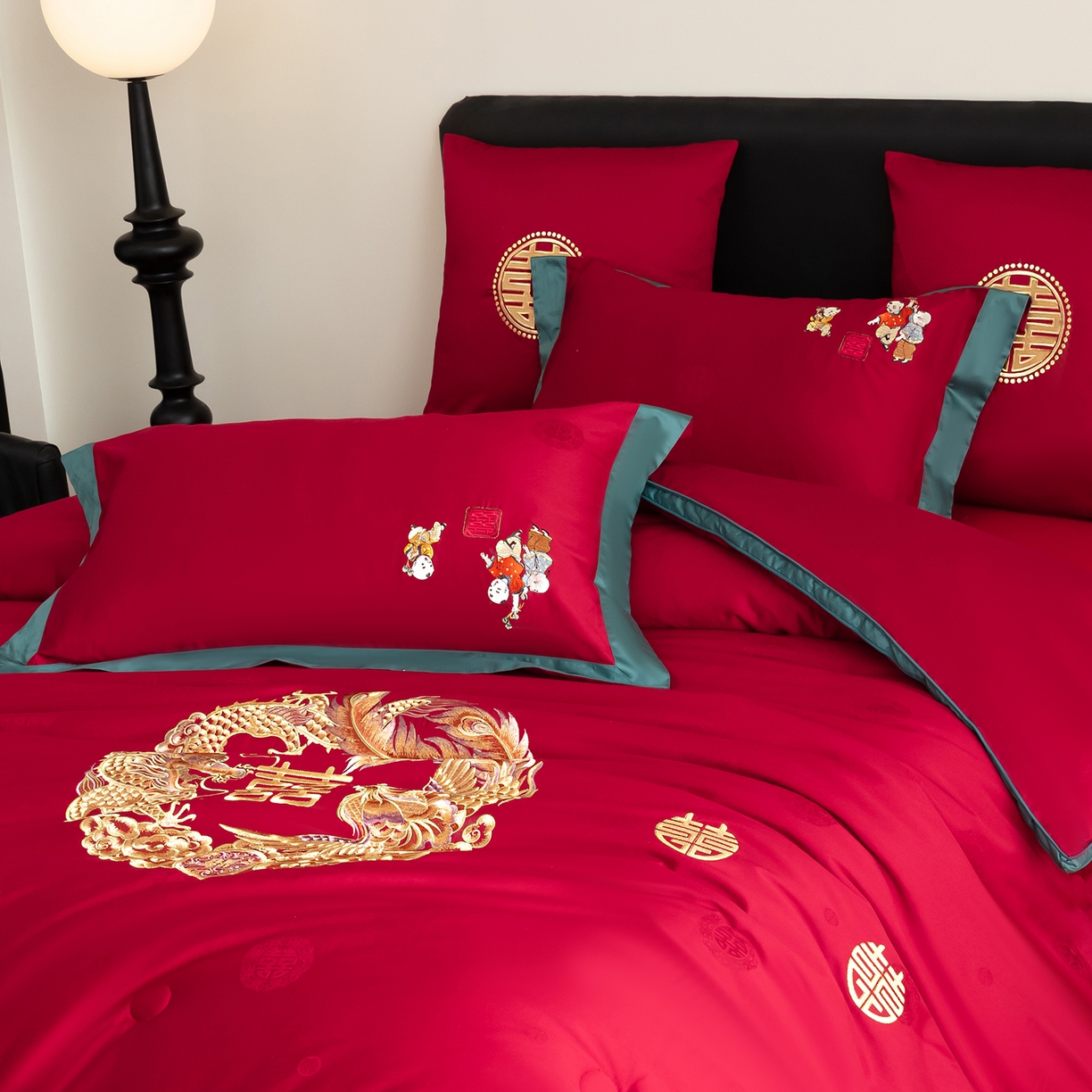 91家纺网 家纺一手货源 找家纺 （总）甜咪咪婚庆 2026新款婚庆结婚全棉50双股100支长绒棉提花喜被被芯四季被