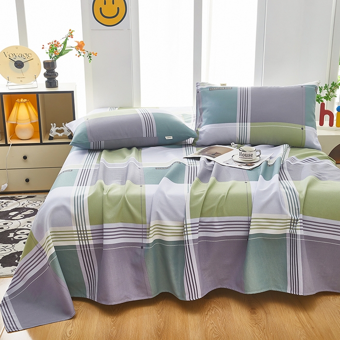 91家纺网 家纺一手货源 找家纺 希廷顿 2025新款床单款原棉老粗布凉席席子 格调