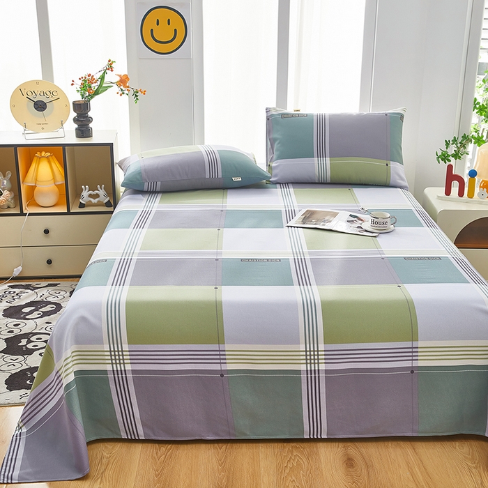 91家纺网 家纺一手货源 找家纺 希廷顿 2025新款床单款原棉老粗布凉席席子 格调