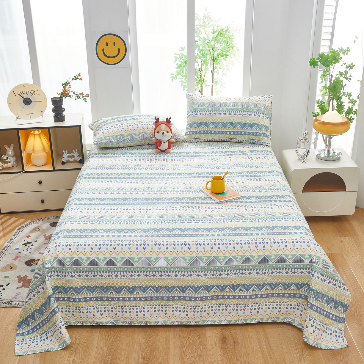 希廷顿 2025新款床单款原棉老粗布凉席席子 敦煌碎影