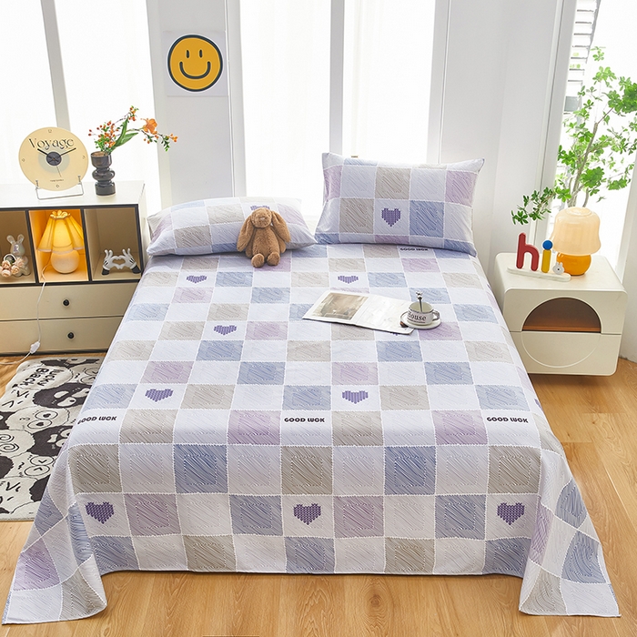 希廷顿 2025新款床单款原棉老粗布凉席席子 格滤