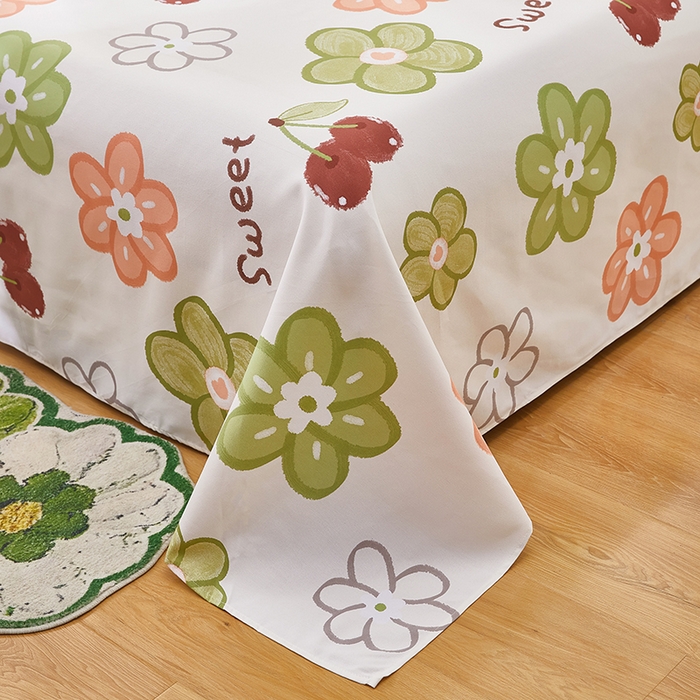 91家纺网 家纺一手货源 找家纺 希廷顿 2025新款床单款原棉老粗布凉席席子 花汐