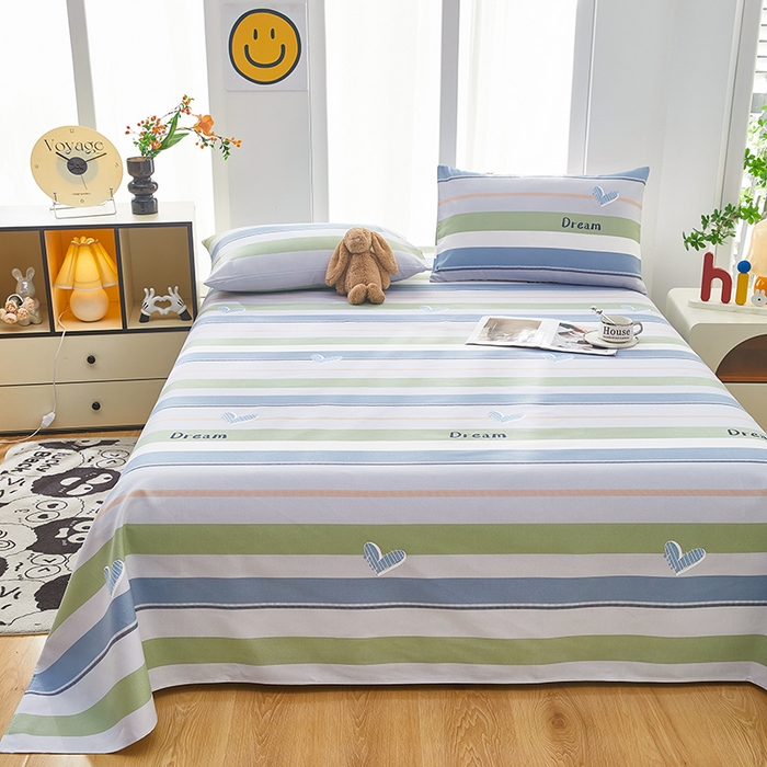 91家纺网 家纺一手货源 找家纺 希廷顿 2025新款床单款原棉老粗布凉席席子 瑾纹