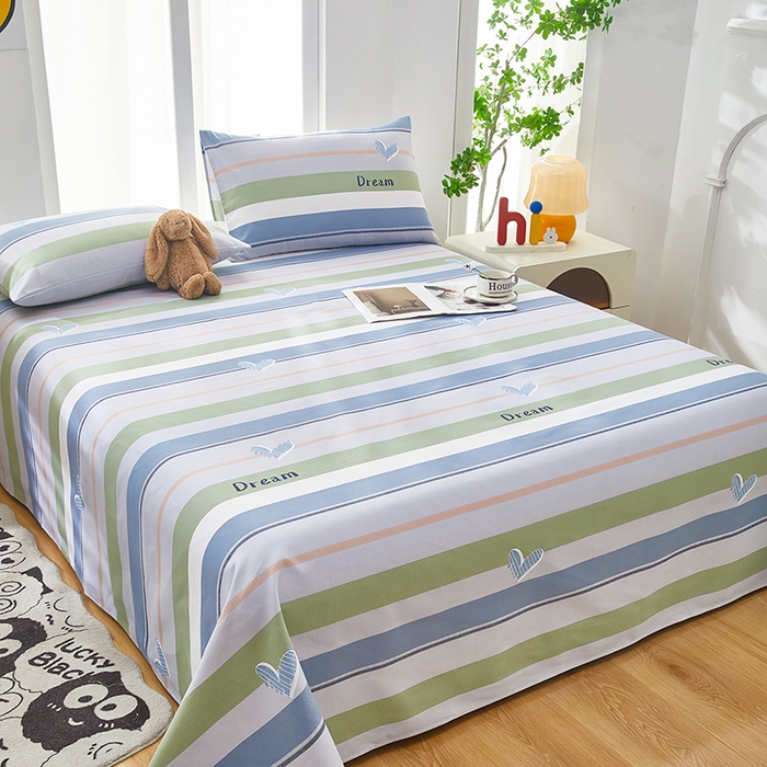 91家纺网 家纺一手货源 找家纺 希廷顿 2025新款床单款原棉老粗布凉席席子 瑾纹