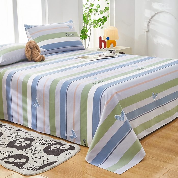 91家纺网 家纺一手货源 找家纺 希廷顿 2025新款床单款原棉老粗布凉席席子 瑾纹