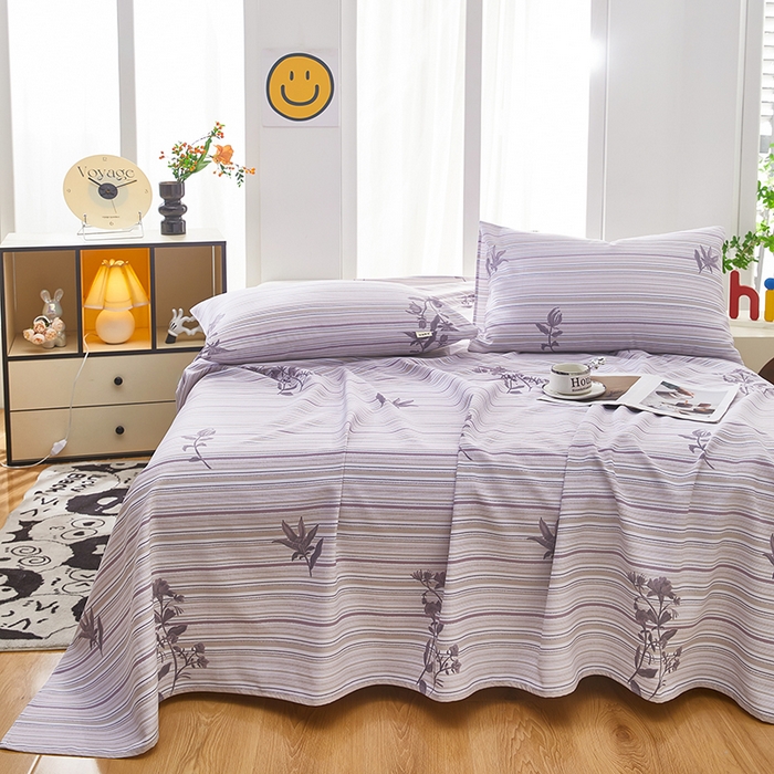 91家纺网 家纺一手货源 找家纺 希廷顿 2025新款床单款原棉老粗布凉席席子 澜庭