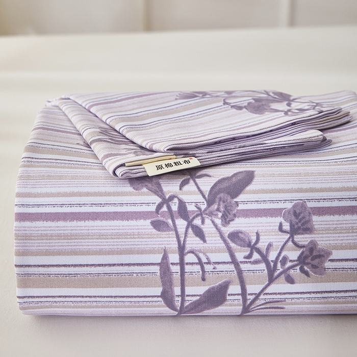 91家纺网 家纺一手货源 找家纺 希廷顿 2025新款床单款原棉老粗布凉席席子 澜庭