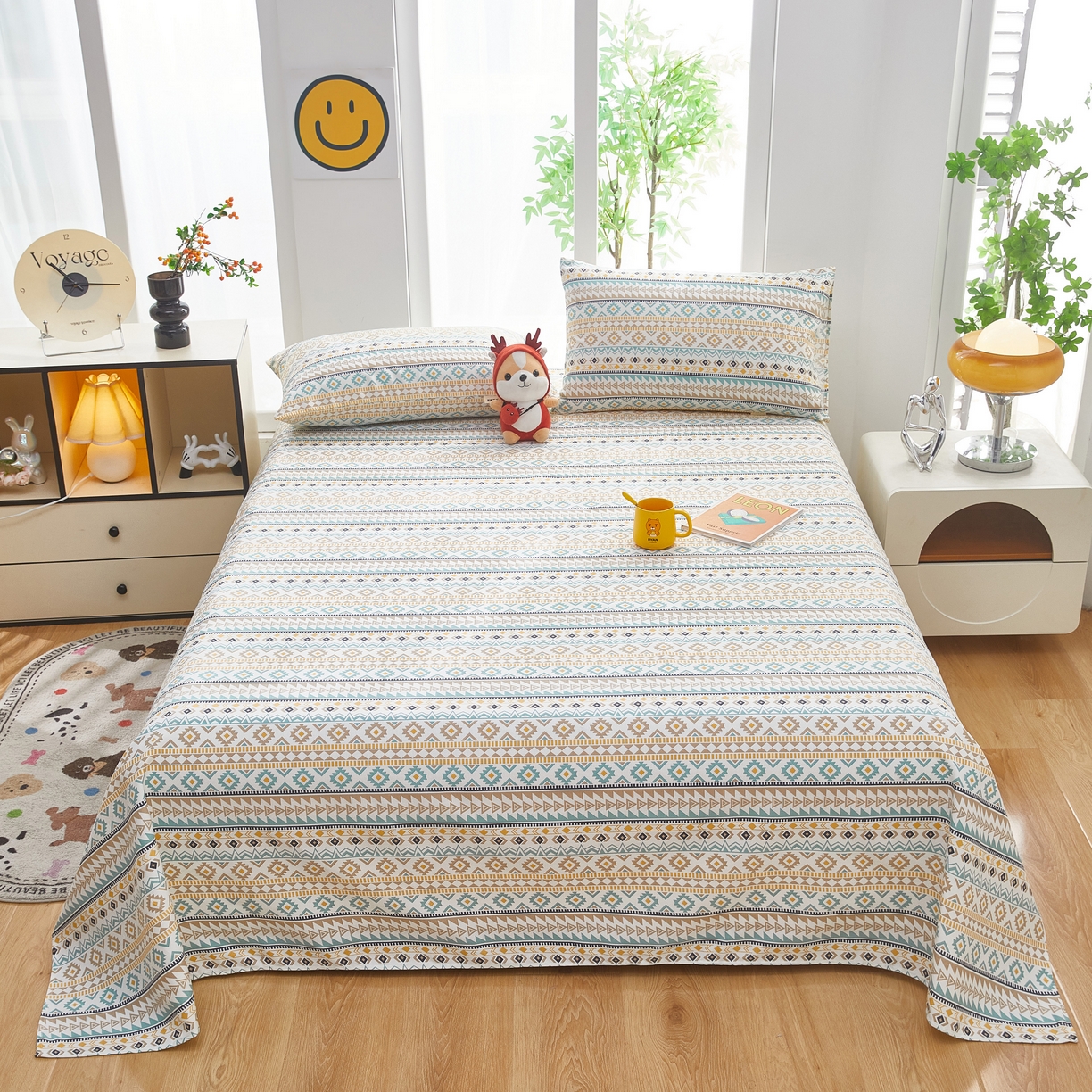 希廷顿 2025新款床单款原棉老粗布凉席席子 琉璃密语