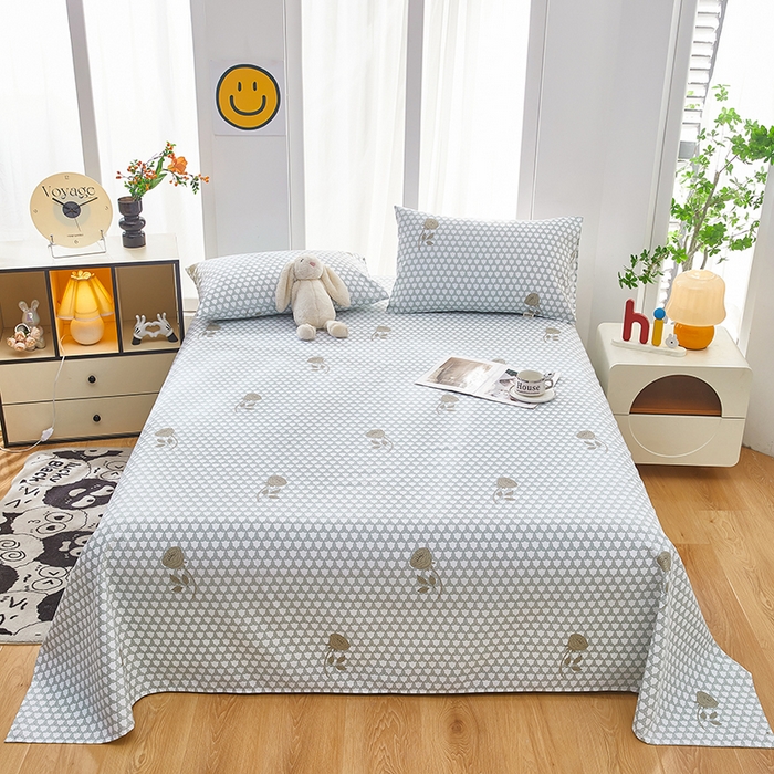 希廷顿 2025新款床单款原棉老粗布凉席席子 玫影