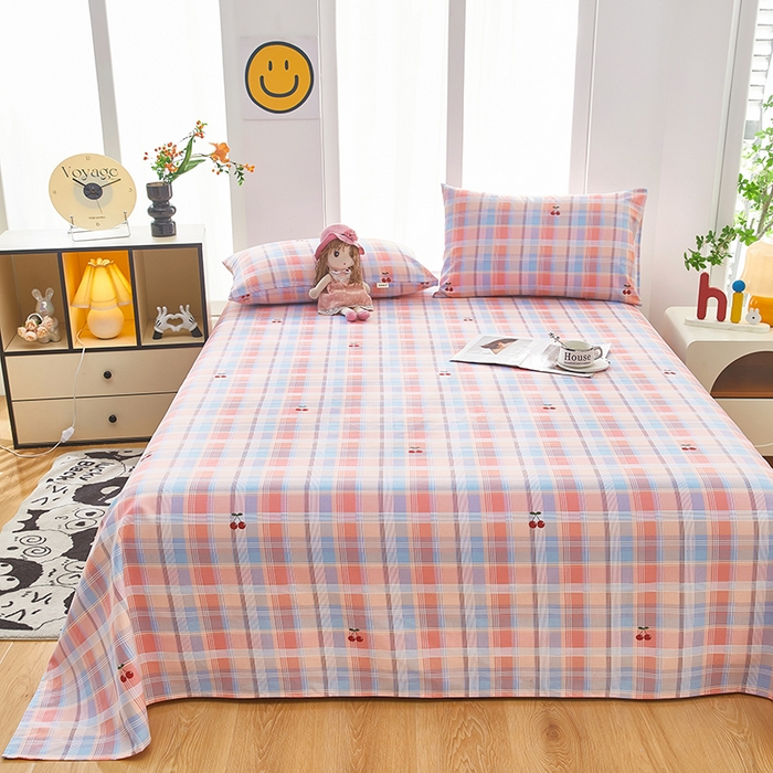 91家纺网 家纺一手货源 找家纺 希廷顿 2025新款床单款原棉老粗布凉席席子 霓裳