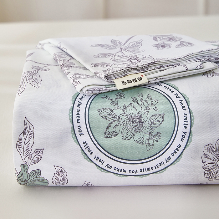 91家纺网 家纺一手货源 找家纺 希廷顿 2025新款床单款原棉老粗布凉席席子 蔷绯