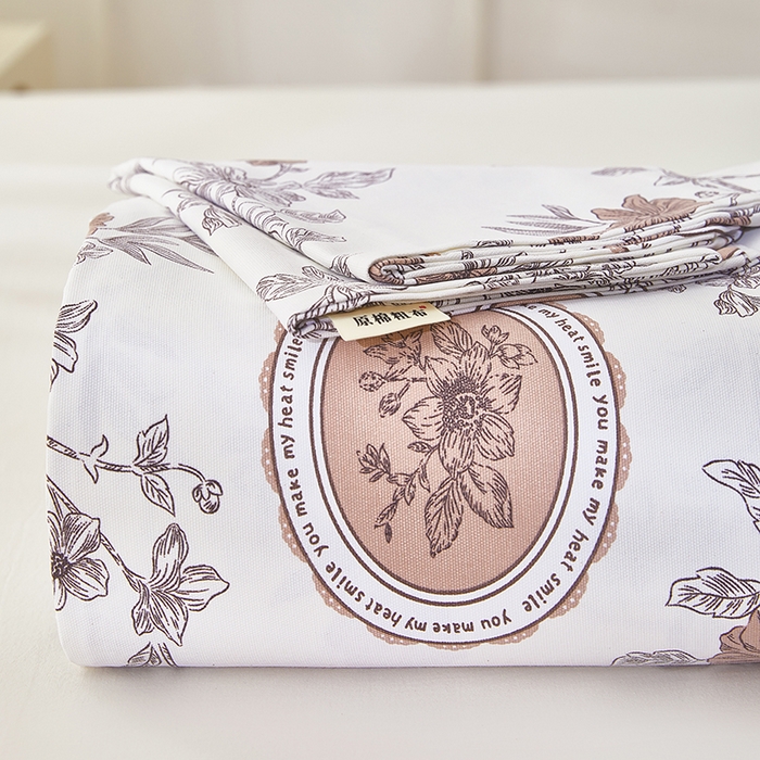 91家纺网 家纺一手货源 找家纺 希廷顿 2025新款床单款原棉老粗布凉席席子 蔷馨