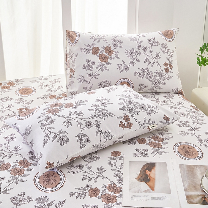 91家纺网 家纺一手货源 找家纺 希廷顿 2025新款床单款原棉老粗布凉席席子 蔷馨