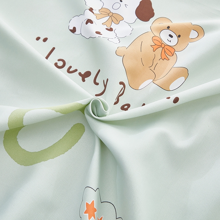 91家纺网 家纺一手货源 找家纺 希廷顿 2025新款床单款原棉老粗布凉席席子 泰迪熊