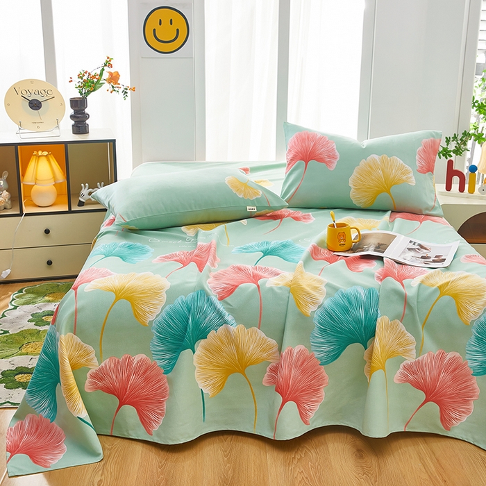 91家纺网 家纺一手货源 找家纺 希廷顿 2025新款床单款原棉老粗布凉席席子 杏然